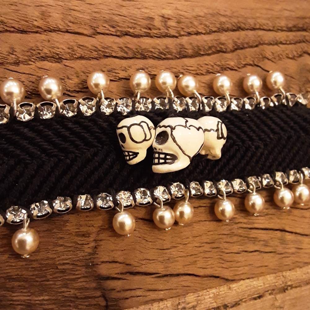 NWT Venessa Arizaga Skull Bracelet w/box
